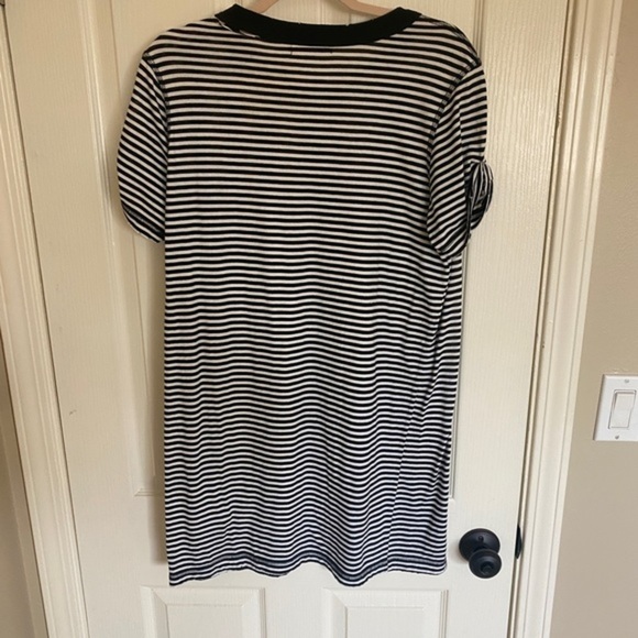 N. Philanthropy Distressed Stripe T-Shirt Dress - Picture 4 of 7